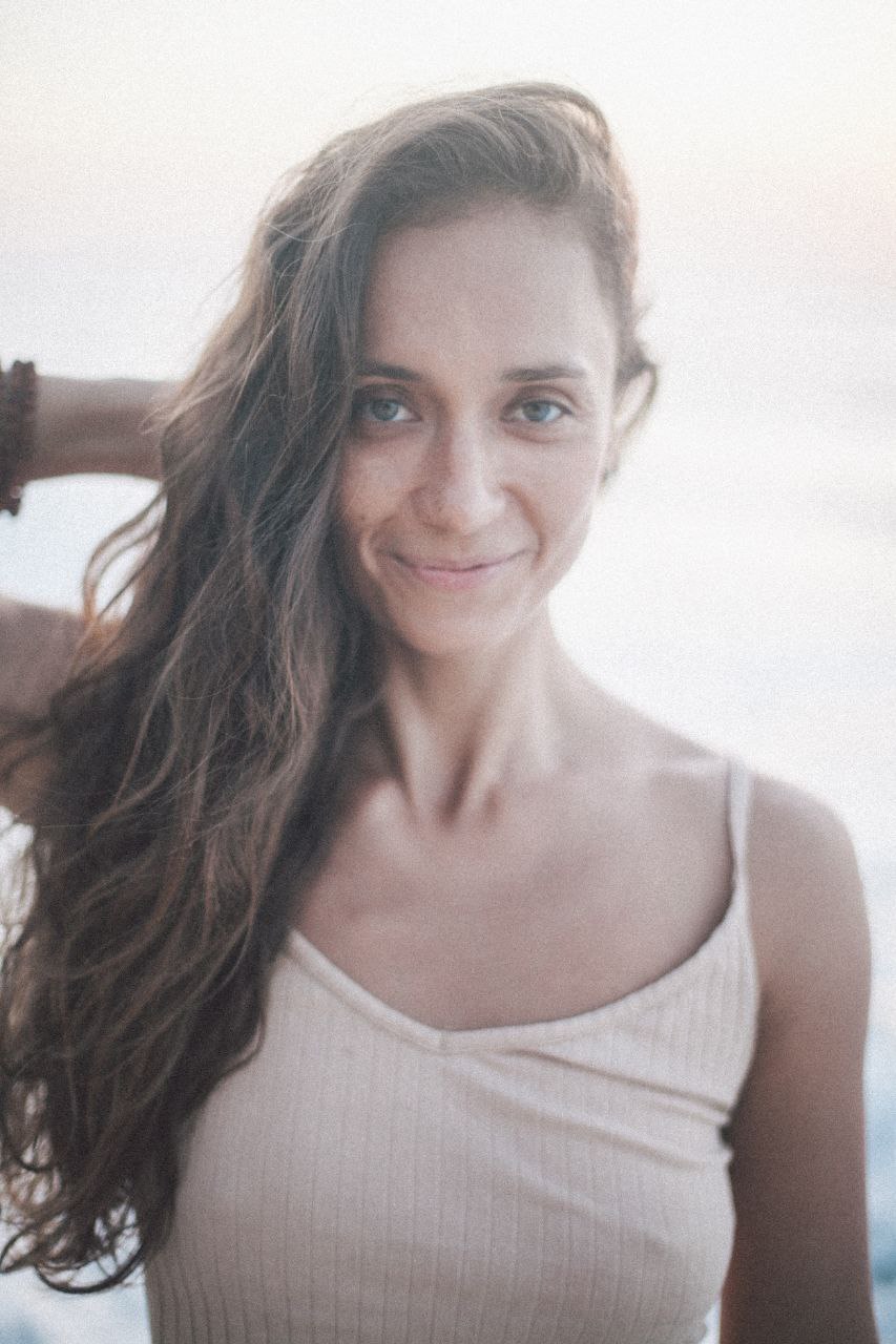 Portrait of Alena Skvortsova Hahn by the sea